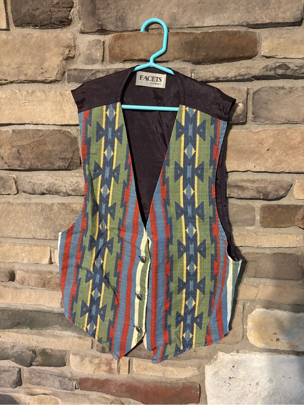 Vintage Women’s Southwestern Patterned Vest in Multicolor